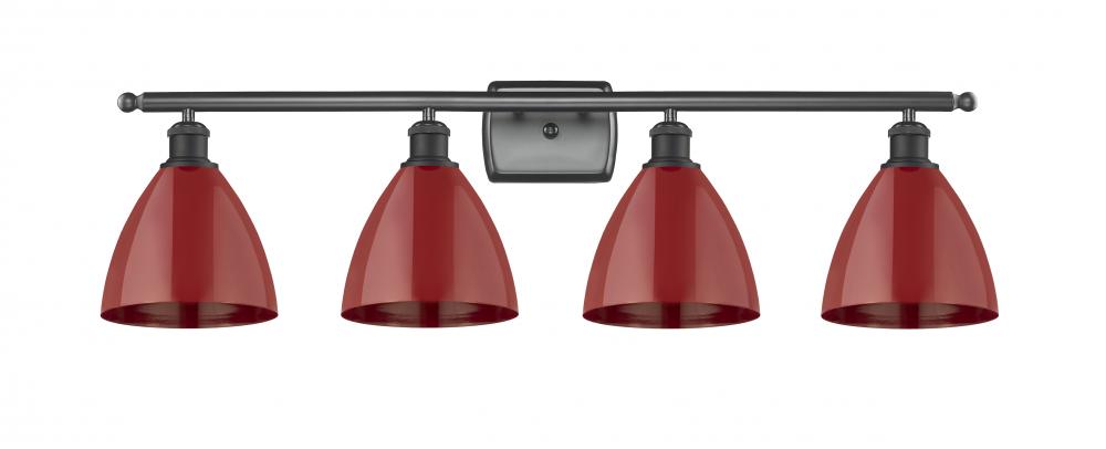 Plymouth - 4 Light - 38 inch - Matte Black - Bath Vanity Light