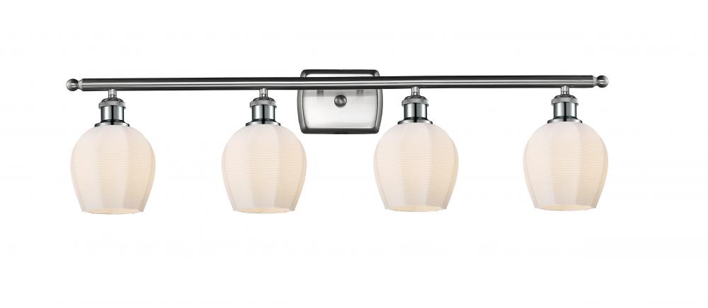 Norfolk - 4 Light - 36 inch - Brushed Satin Nickel - Bath Vanity Light