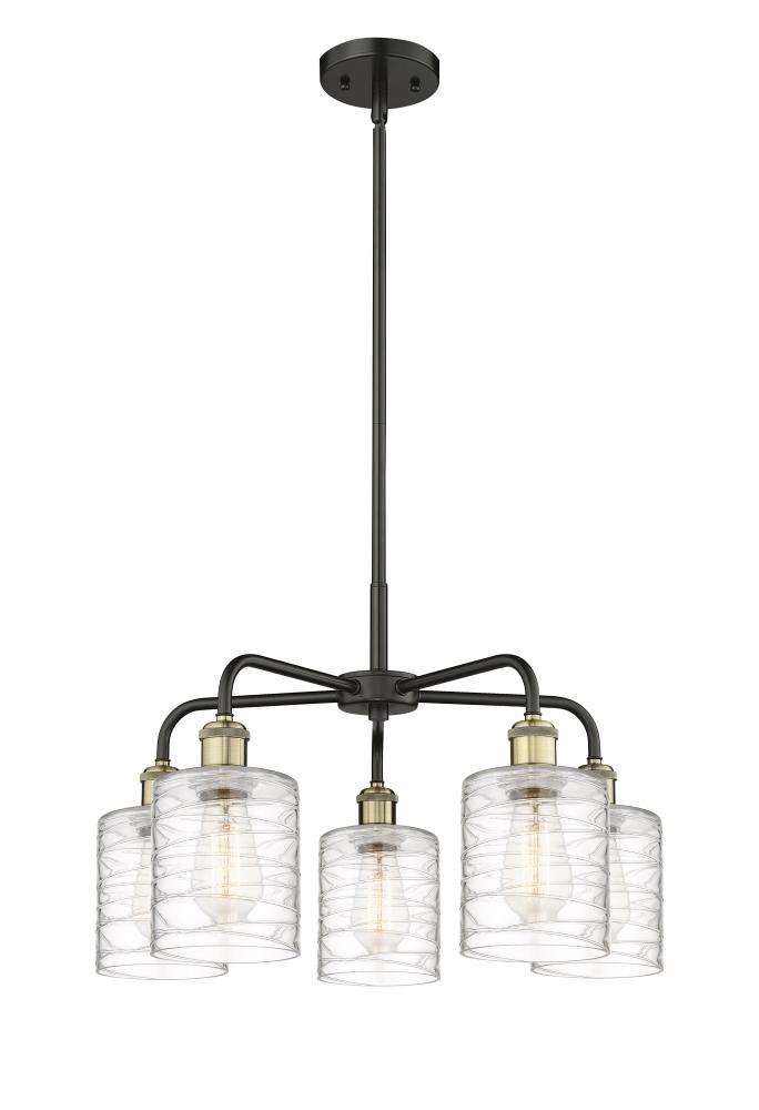 Cobbleskill - 5 Light - 23 inch - Black Antique Brass - Chandelier