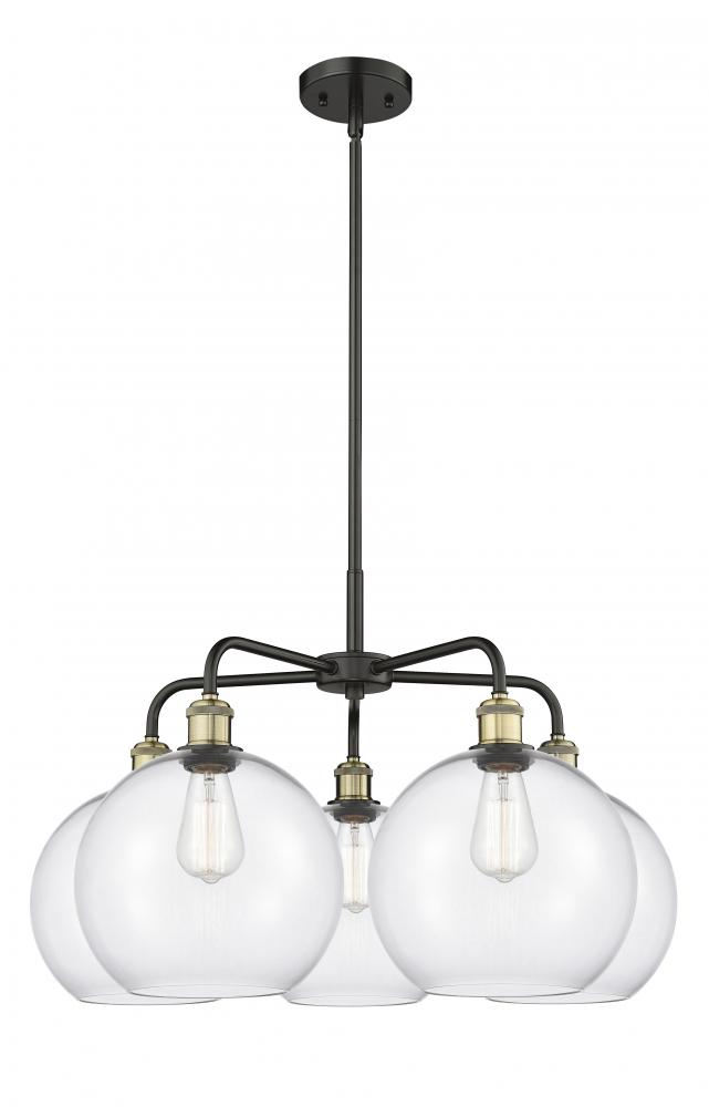 Athens - 5 Light - 28 inch - Black Antique Brass - Chandelier