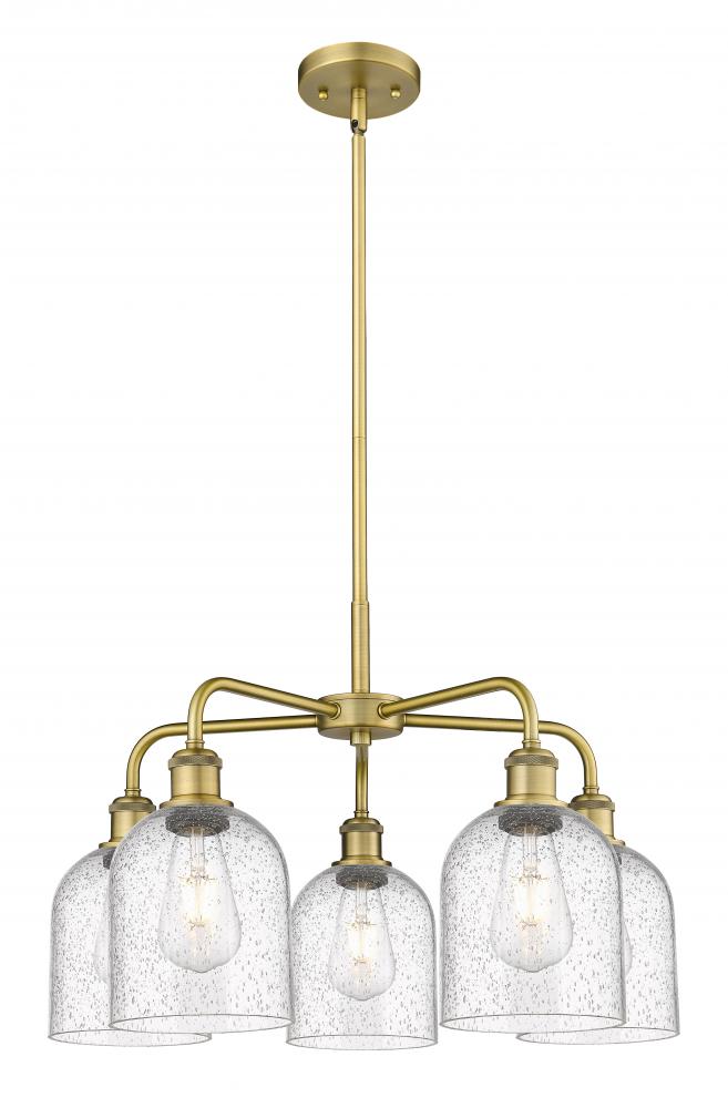 Bella - 5 Light - 24 inch - Brushed Brass - Chandelier