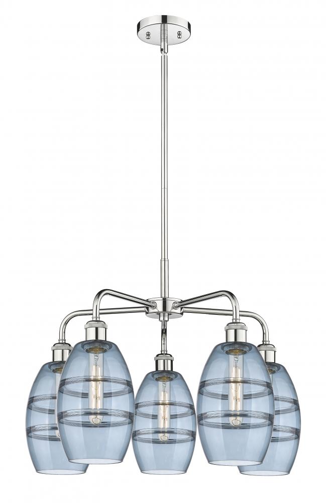 Vaz - 5 Light - 24 inch - Polished Chrome - Chandelier