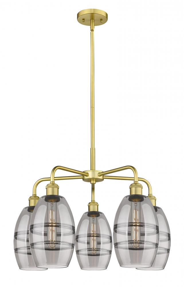 Vaz - 5 Light - 24 inch - Satin Gold - Chandelier