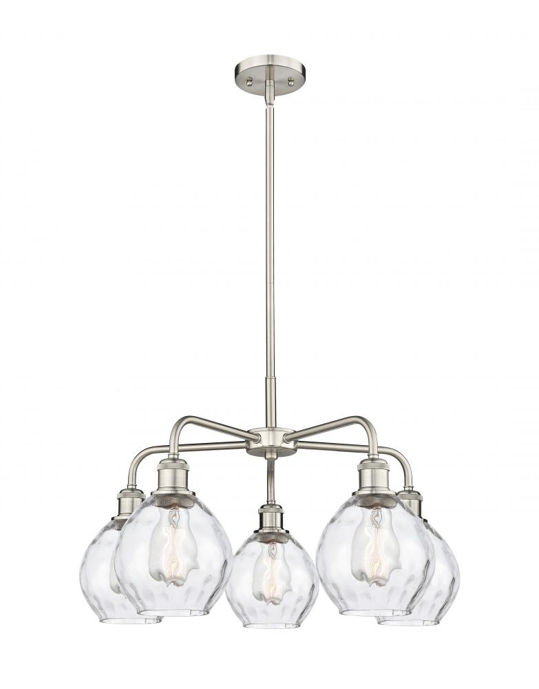 Waverly - 5 Light - 24 inch - Satin Nickel - Chandelier