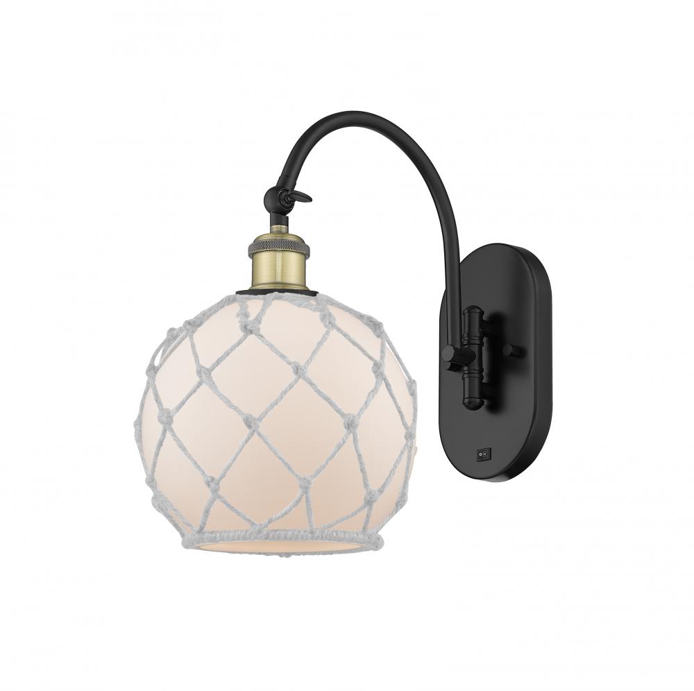 Farmhouse Rope - 1 Light - 8 inch - Black Antique Brass - Sconce