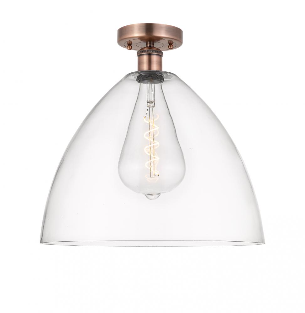 Bristol - 1 Light - 16 inch - Antique Copper - Semi-Flush Mount