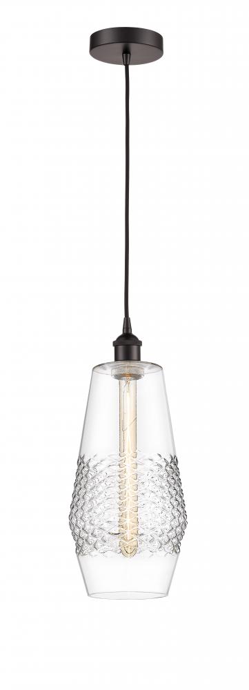 Windham - 1 Light - 7 inch - Oil Rubbed Bronze - Cord hung - Mini Pendant