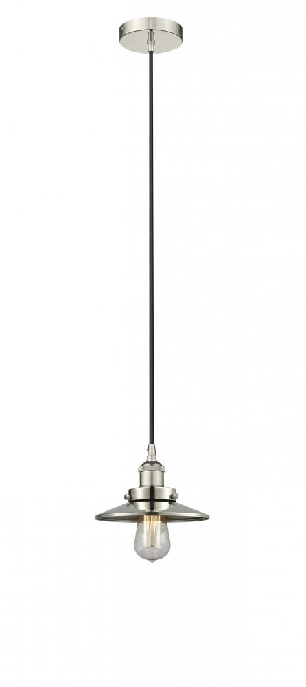 Edison - 1 Light - 8 inch - Polished Nickel - Mini Pendant