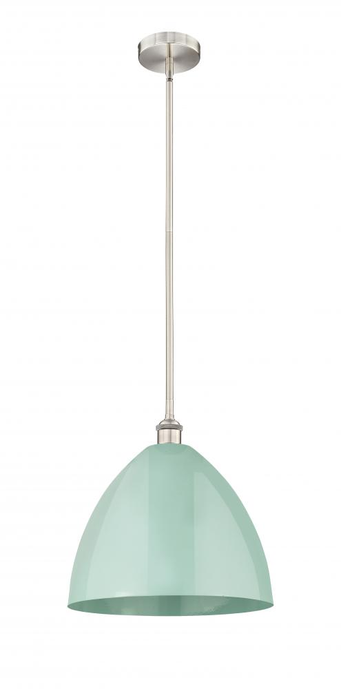 Plymouth - 1 Light - 16 inch - Brushed Satin Nickel - Cord hung - Mini Pendant