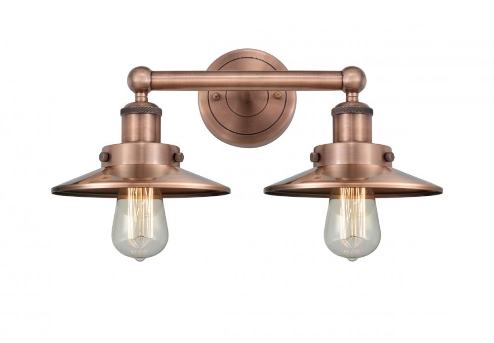 Edison - 2 Light - 17 inch - Antique Copper - Bath Vanity Light