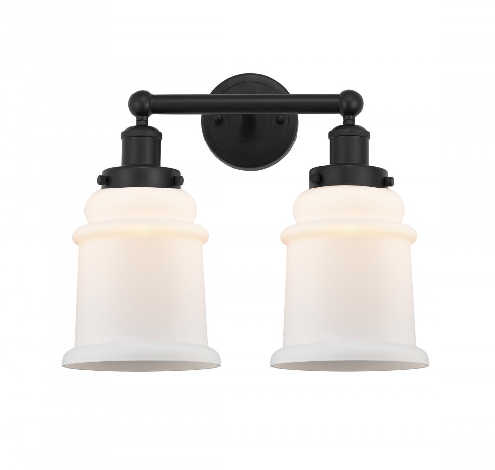 Canton - 2 Light - 15 inch - Matte Black - Bath Vanity Light