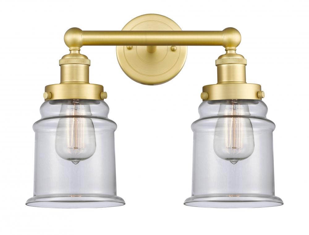 Canton - 2 Light - 15 inch - Satin Gold - Bath Vanity Light