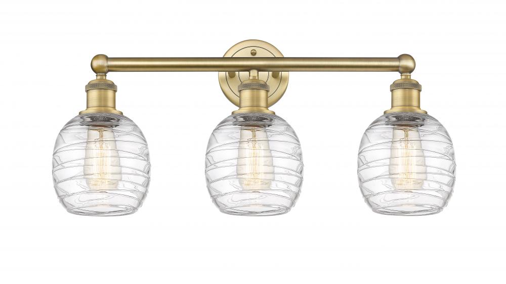 Belfast - 3 Light - 24 inch - Brushed Brass - Bath Vanity Light