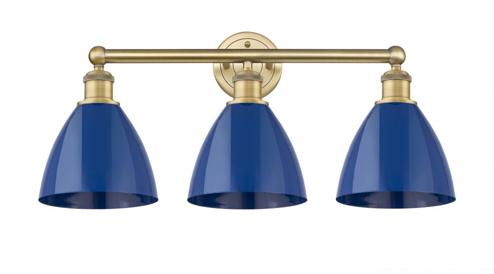 Plymouth - 3 Light - 26 inch - Brushed Brass - Bath Vanity Light