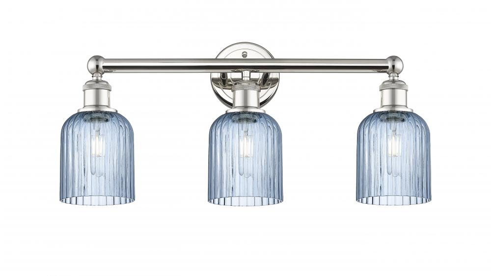 Bridal Veil - 3 Light - 23 inch - Polished Nickel - Bath Vanity Light