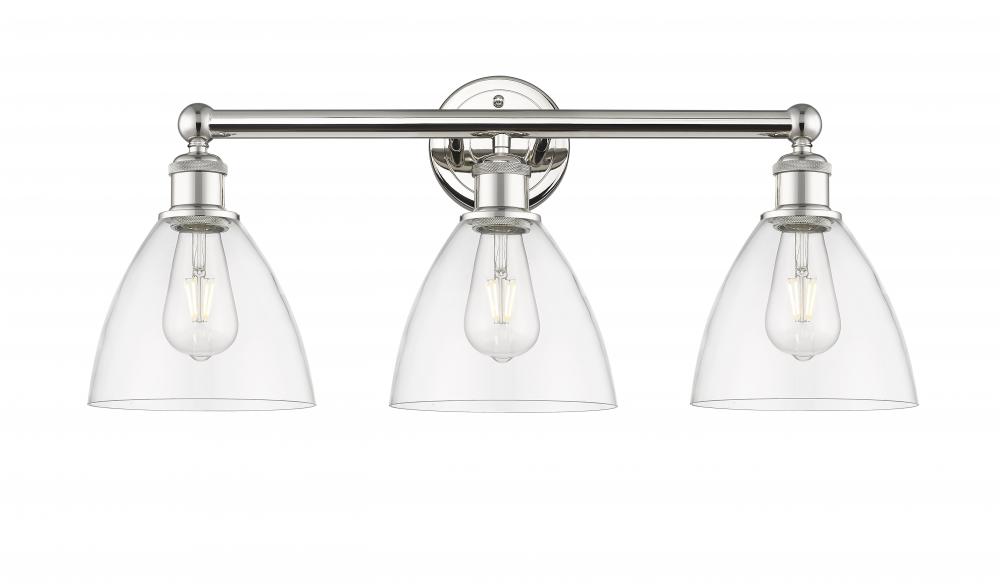 Bristol - 3 Light - 26 inch - Polished Nickel - Bath Vanity Light