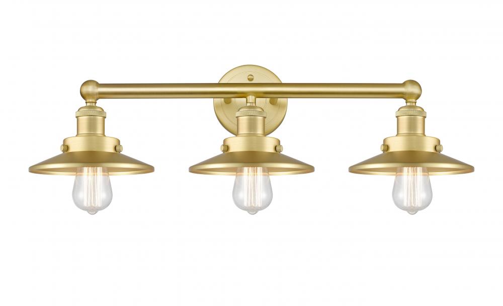 Edison - 3 Light - 26 inch - Satin Gold - Bath Vanity Light