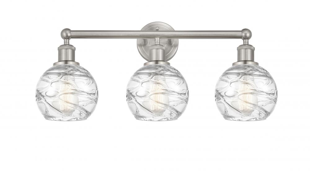 Athens Deco Swirl - 3 Light - 24 inch - Brushed Satin Nickel - Bath Vanity Light