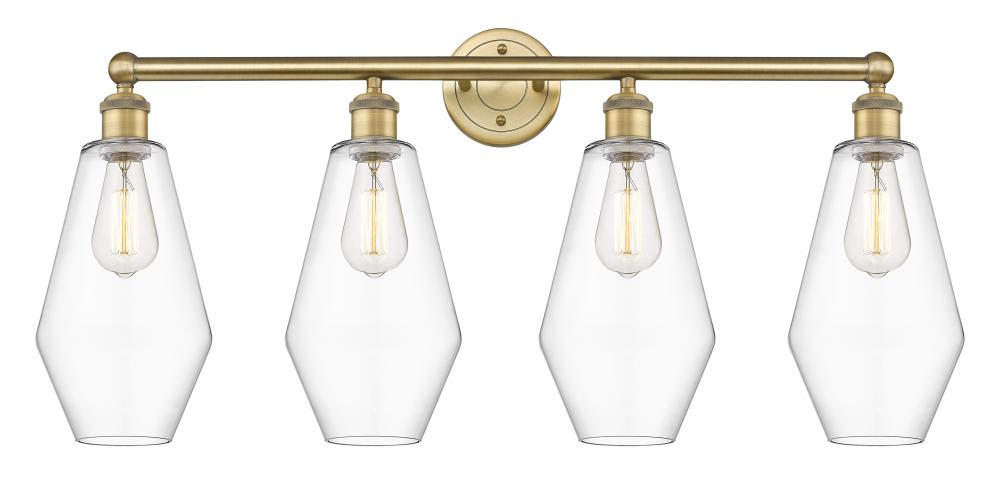 Cindyrella - 4 Light - 34 inch - Brushed Brass - Bath Vanity Light