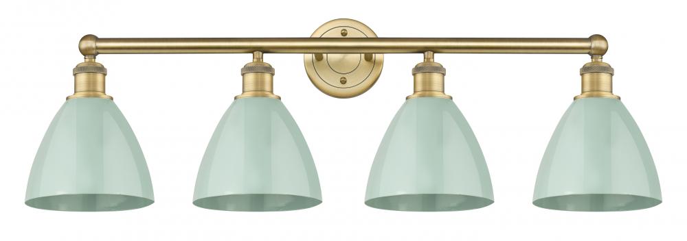 Plymouth - 4 Light - 35 inch - Brushed Brass - Bath Vanity Light