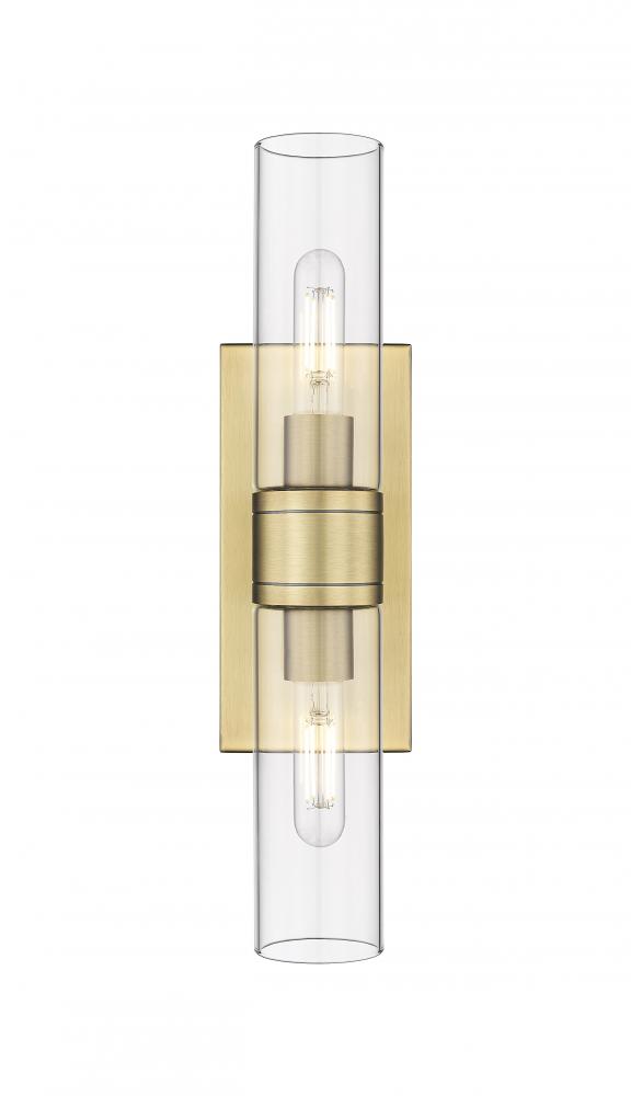 Boreas - 2 Light - 18 inch - Brushed Brass - Bath Vanity Light