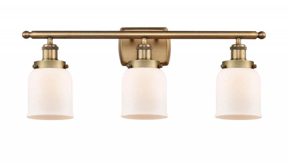 Bell - 3 Light - 26 inch - Brushed Brass - Bath Vanity Light