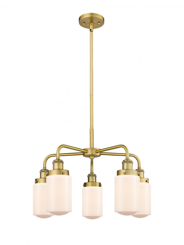 Dover - 5 Light - 23 inch - Brushed Brass - Chandelier