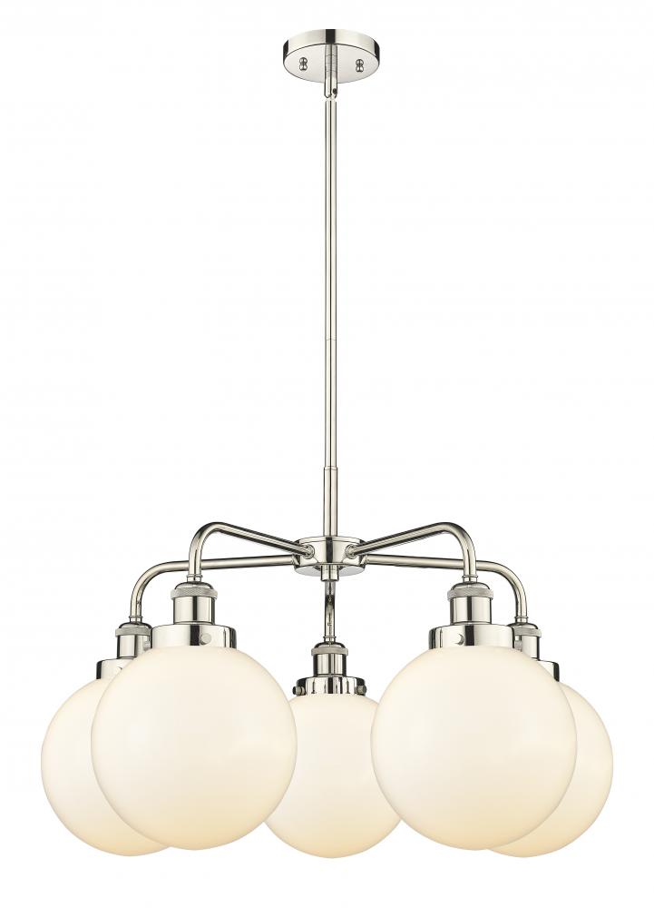 Beacon - 5 Light - 27 inch - Polished Nickel - Chandelier