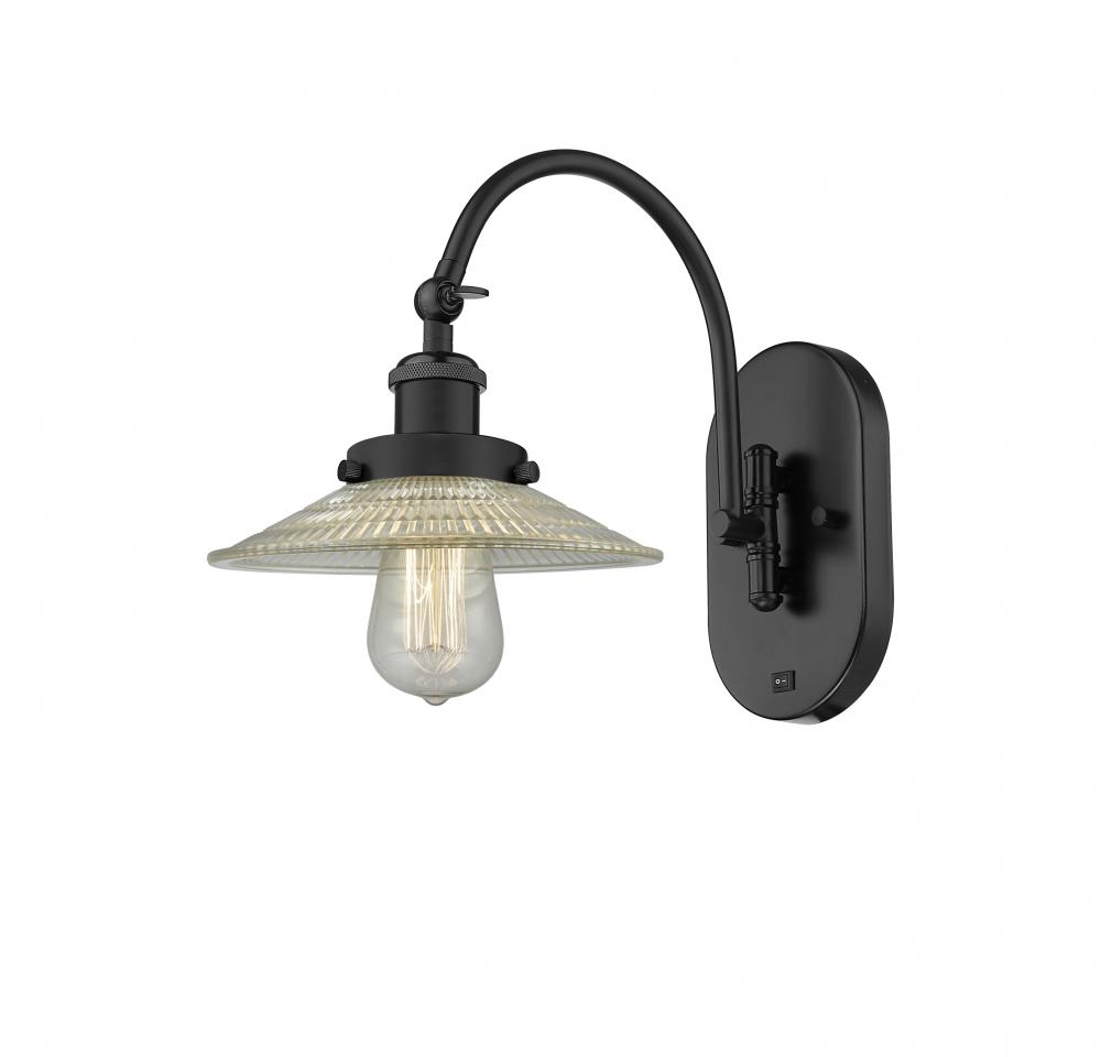 Halophane - 1 Light - 9 inch - Matte Black - Sconce