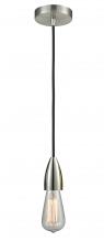 Innovations Lighting 100SN-10BK-4SN - Fairchild - 1 Light - 2 inch - Satin Nickel - Cord hung - Mini Pendant