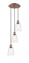 Innovations Lighting 113B-3P-AC-G392 - Ellery - 3 Light - 12 inch - Antique Copper - Cord Hung - Multi Pendant