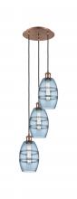 Innovations Lighting 113B-3P-AC-G557-6BL - Vaz - 3 Light - 12 inch - Antique Copper - Cord hung - Multi Pendant