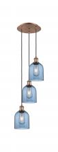 Innovations Lighting 113B-3P-AC-G558-6BL - Bella - 3 Light - 12 inch - Antique Copper - Cord hung - Multi Pendant