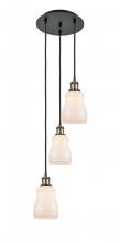 Innovations Lighting 113B-3P-BAB-G391 - Ellery - 3 Light - 12 inch - Black Antique Brass - Cord Hung - Multi Pendant