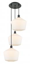 Innovations Lighting 113B-3P-BK-G651-12 - Cindyrella - 3 Light - 19 inch - Matte Black - Cord Hung - Multi Pendant