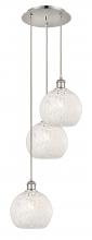 Innovations Lighting 113B-3P-PN-G1216-8WM - White Mouchette - 3 Light - 15 inch - Polished Nickel - Cord Hung - Multi Pendant