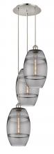 Innovations Lighting 113B-3P-PN-G557-8SM - Vaz - 3 Light - 15 inch - Polished Nickel - Cord hung - Multi Pendant