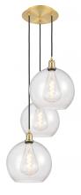 Innovations Lighting 113B-3P-SG-G124-12 - Athens - 3 Light - 18 inch - Satin Gold - Cord Hung - Multi Pendant