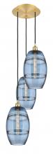 Innovations Lighting 113B-3P-SG-G557-8BL - Vaz - 3 Light - 15 inch - Satin Gold - Cord hung - Multi Pendant