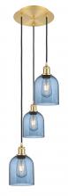 Innovations Lighting 113B-3P-SG-G558-6BL - Bella - 3 Light - 12 inch - Satin Gold - Cord hung - Multi Pendant