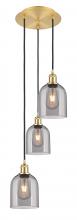 Innovations Lighting 113B-3P-SG-G558-6SM - Bella - 3 Light - 12 inch - Satin Gold - Cord hung - Multi Pendant