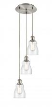 Innovations Lighting 113B-3P-SN-G394 - Ellery - 3 Light - 12 inch - Brushed Satin Nickel - Cord Hung - Multi Pendant