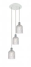 Innovations Lighting 113B-3P-WPC-G559-5CL - Bridal Veil - 3 Light - 12 inch - White Polished Chrome - Cord Hung - Multi Pendant