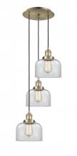 Innovations Lighting 113F-3P-AB-G72 - Cone - 3 Light - 14 inch - Antique Brass - Cord hung - Multi Pendant