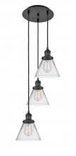 Innovations Lighting 113F-3P-BK-G42 - Cone - 3 Light - 14 inch - Matte Black - Cord hung - Multi Pendant