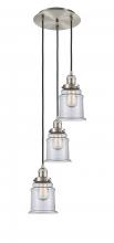 Innovations Lighting 113F-3P-SN-G182 - Canton - 3 Light - 13 inch - Brushed Satin Nickel - Cord hung - Multi Pendant