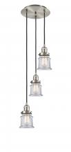 Innovations Lighting 113F-3P-SN-G182S - Canton - 3 Light - 12 inch - Brushed Satin Nickel - Cord hung - Multi Pendant