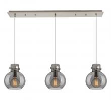 Innovations Lighting 123-410-1PS-SN-G410-8SM - Newton Sphere - 3 Light - 40 inch - Brushed Satin Nickel - Cord hung - Linear Pendant