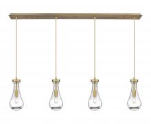 Innovations Lighting 124-451-1P-BB-G451-5CL - Owego - 4 Light - 49 inch - Brushed Brass - Linear Pendant