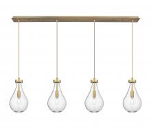 Innovations Lighting 124-451-1P-BB-G451-7CL - Owego - 4 Light - 49 inch - Brushed Brass - Linear Pendant